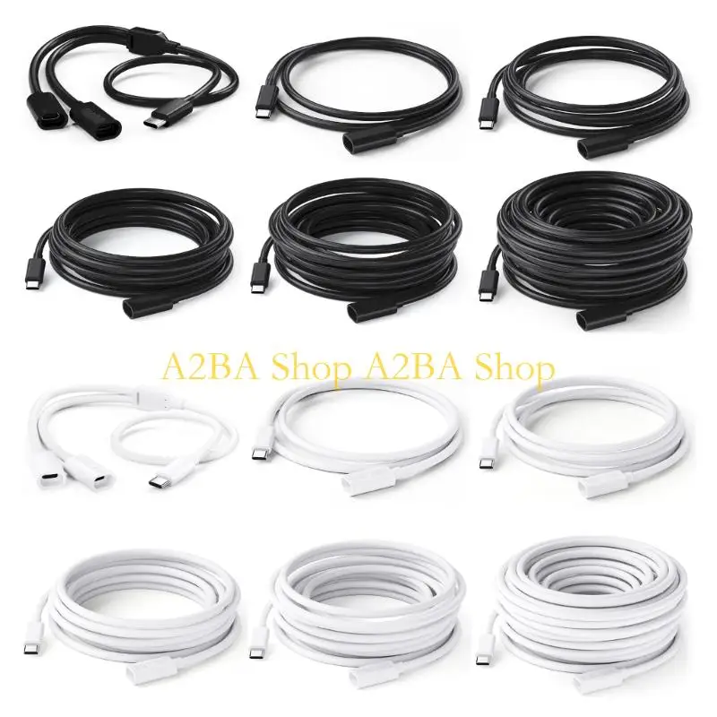 A2BA Weatherproof Type C Power Extension Cable Waterproof and Protected Power Cable Wire for All Outdoor Applications