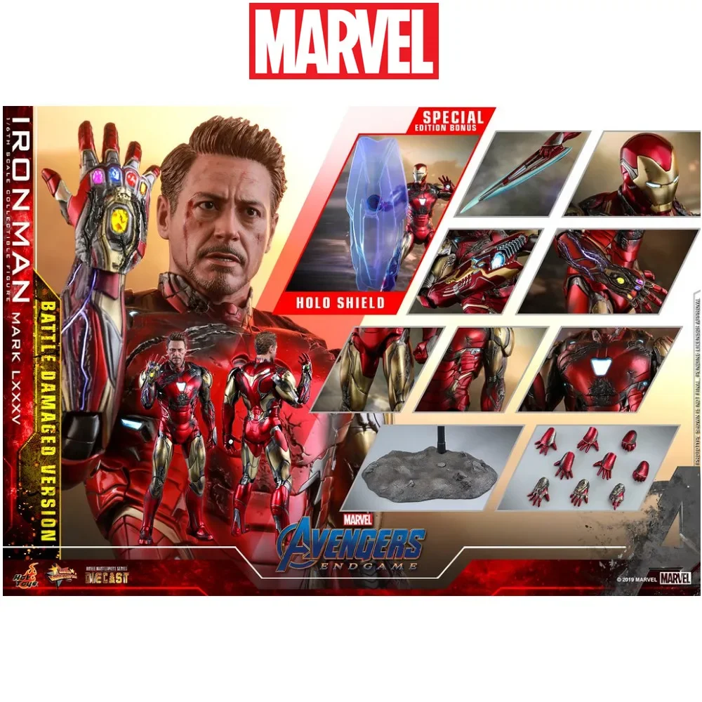 Figuras de acción de Marvel Mms543, 1/6, Iron Man Vip Venue Version, Hottoys, Anime, traje de equipo Original, Endgame Avengers, modelo de juguete, regalos