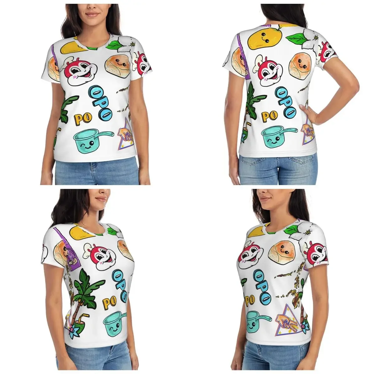 FILIPINO PINOY THINGS TABO JOLLIBEE KAWAII T-Shirt Women Short Sleeve T Shirts O-Neck Clothes Cotton Summer Tees Streetwear