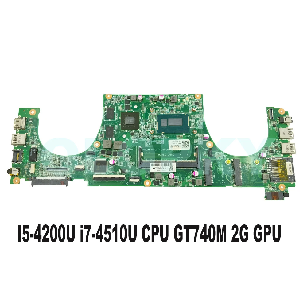 DAJW8CMB8E1 CN-02TK7V FOR dell Vostro 14 5470 5439  Laptop Motherboard  I5-4200U i7-4510U CPU GT740M 2G GPU DDR3L