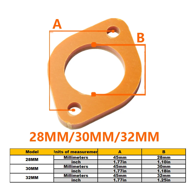 Carburetor Intake Manifold Spacer Gasket 28/30/32mm For Wave 110i/125i Click/Vario/PCX/AB/SH 125/150 ADV 150 Engine Part