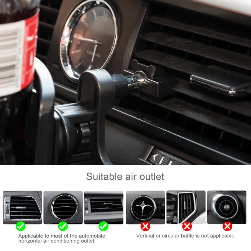 Auto Car Air Vent Outlet Beverage Cup Drink Water Bottle Clip-ons Holder Stand Interior Accessories