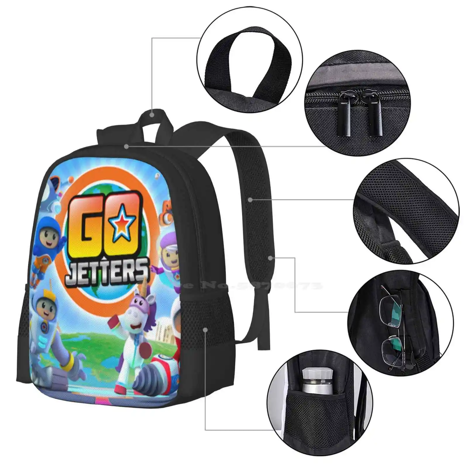 Go Jetters Design Neuankömmlinge Unisex Taschen Studenten tasche Rucksack Go Jetters Xuli Foz Kyan Lars Ubercorn Cbeebies Kinder Kinder