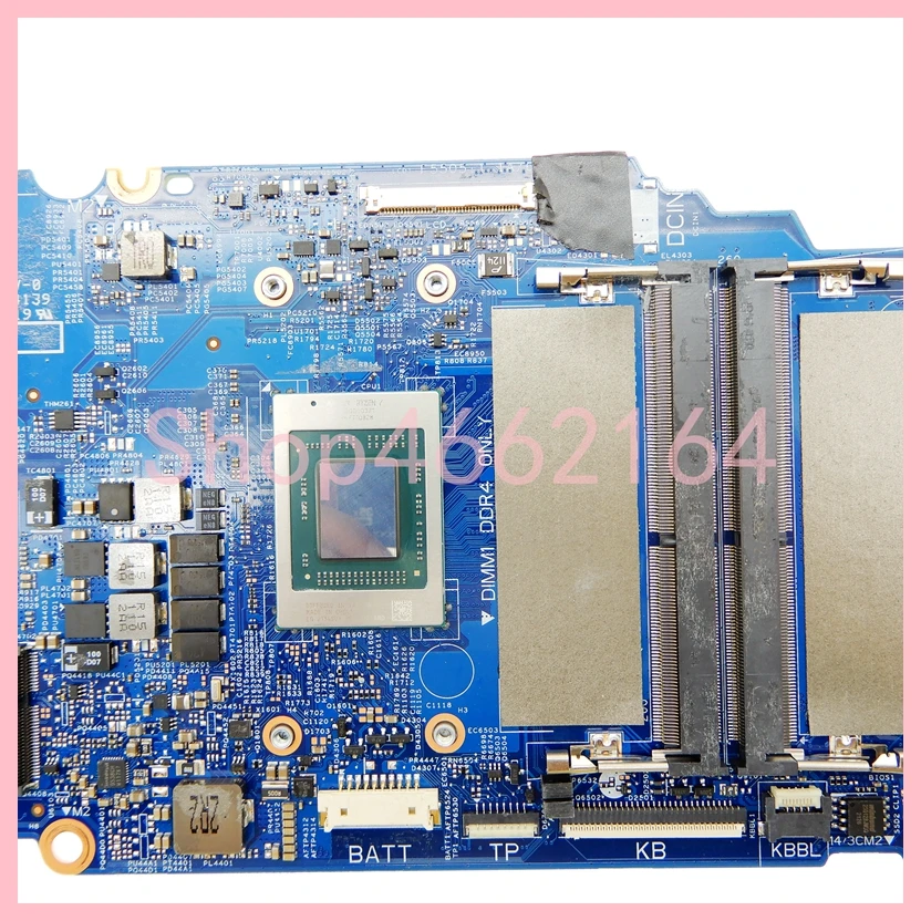 Imagem -03 - Cpu Laptop Motherboard para Dell Inspiron 7415 em Mainboard cn 09x2g7 0mdmxx Testado ok 2030001 R55500u R7-5700u