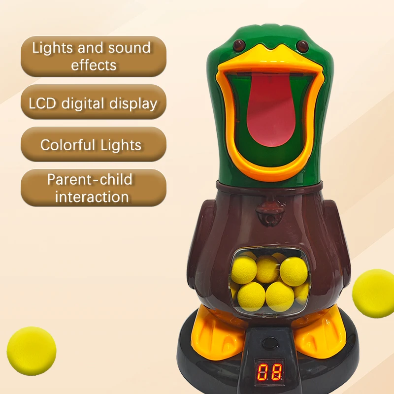 Большой размер Голодные игрушки для стрельбы утки интересный электронный подсчет стрельба боевые игры игрушка мягкие пули Пневматическое ружье игрушка утка