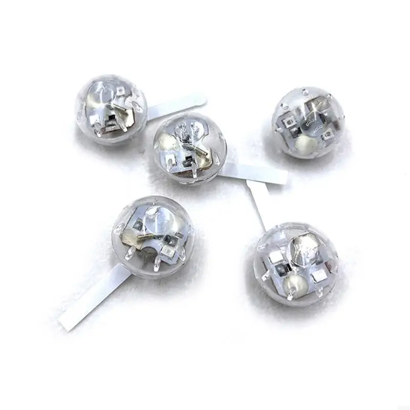 K9FF Transparent LED Ball Lamps 50 Pack DIY Toy Supplement Light Seasonal Party Props