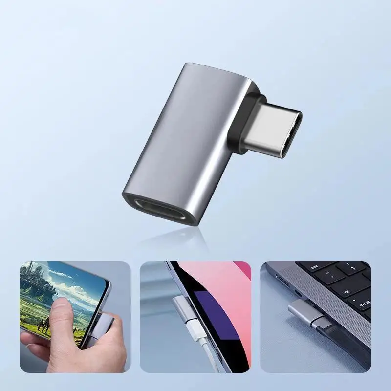 USB4.0 OTG Adapter 40Gbps High Speed Data Transmission 240W PD Charging 90 Degree Type-C Converter for  Pro Laptop