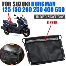 Сумка для хранения под сиденьем для SUZUKI Burgman 400 650 125 150 200 AN400, Мотоциклетные аксессуары, кожаные сумки для инструментов