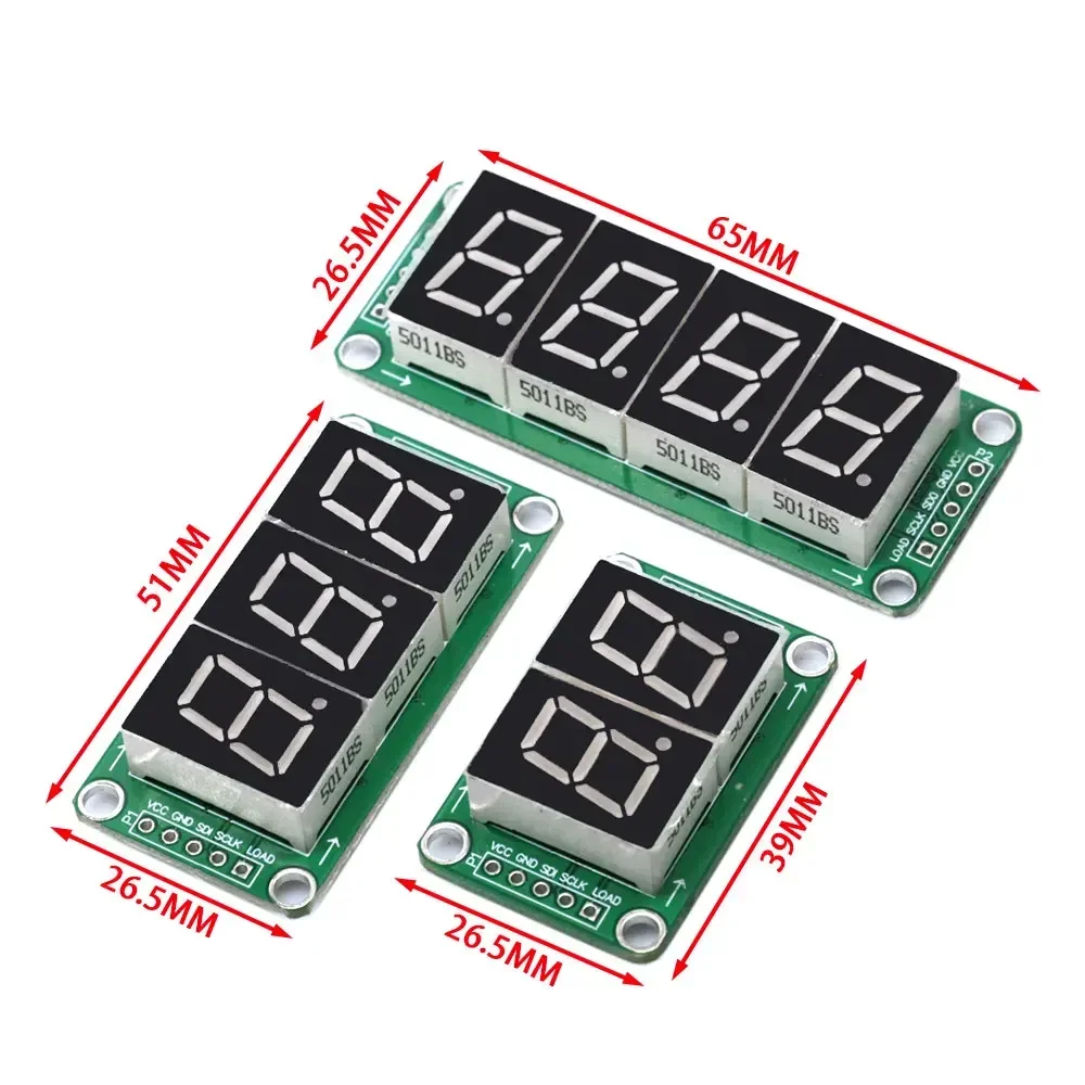 Módulo de pantalla LED multi dígitos 74HC595: unidad estática, tubo de 7 segmentos de 2/3/4 dígitos para proyectos Arduino/MCU (IC original)