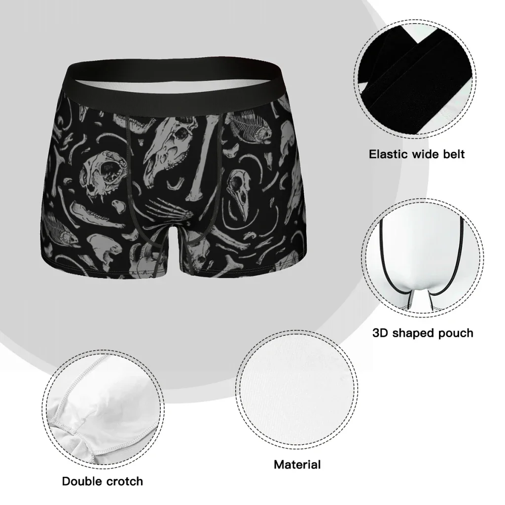 Bones-Boxer Sexy pour Homme, Sous-Vêtement, Culotte, Boxer