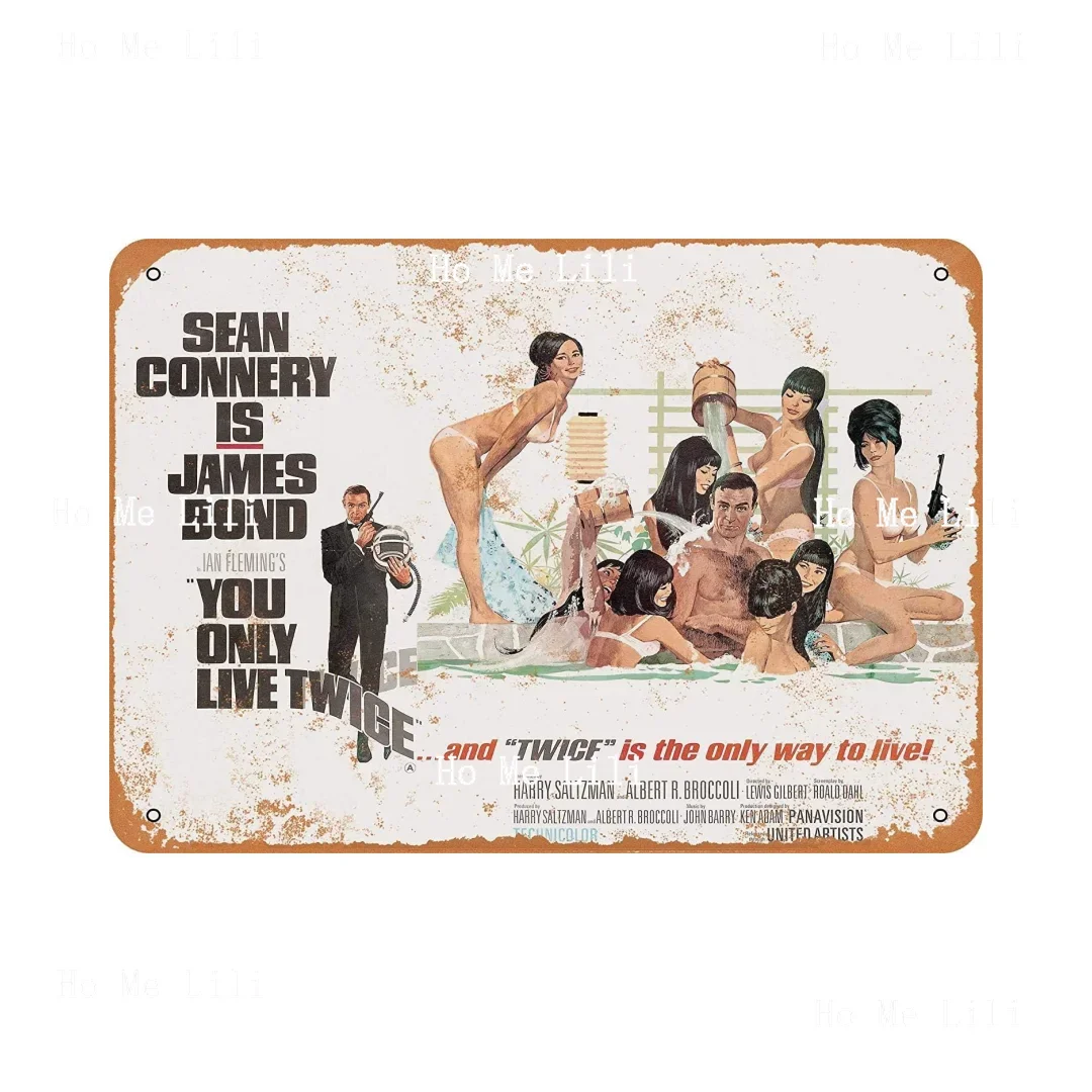 Treasun 1967 Bond You Only Live Twice Retro Metal Tin Sign Vintage Art Poster Plaque