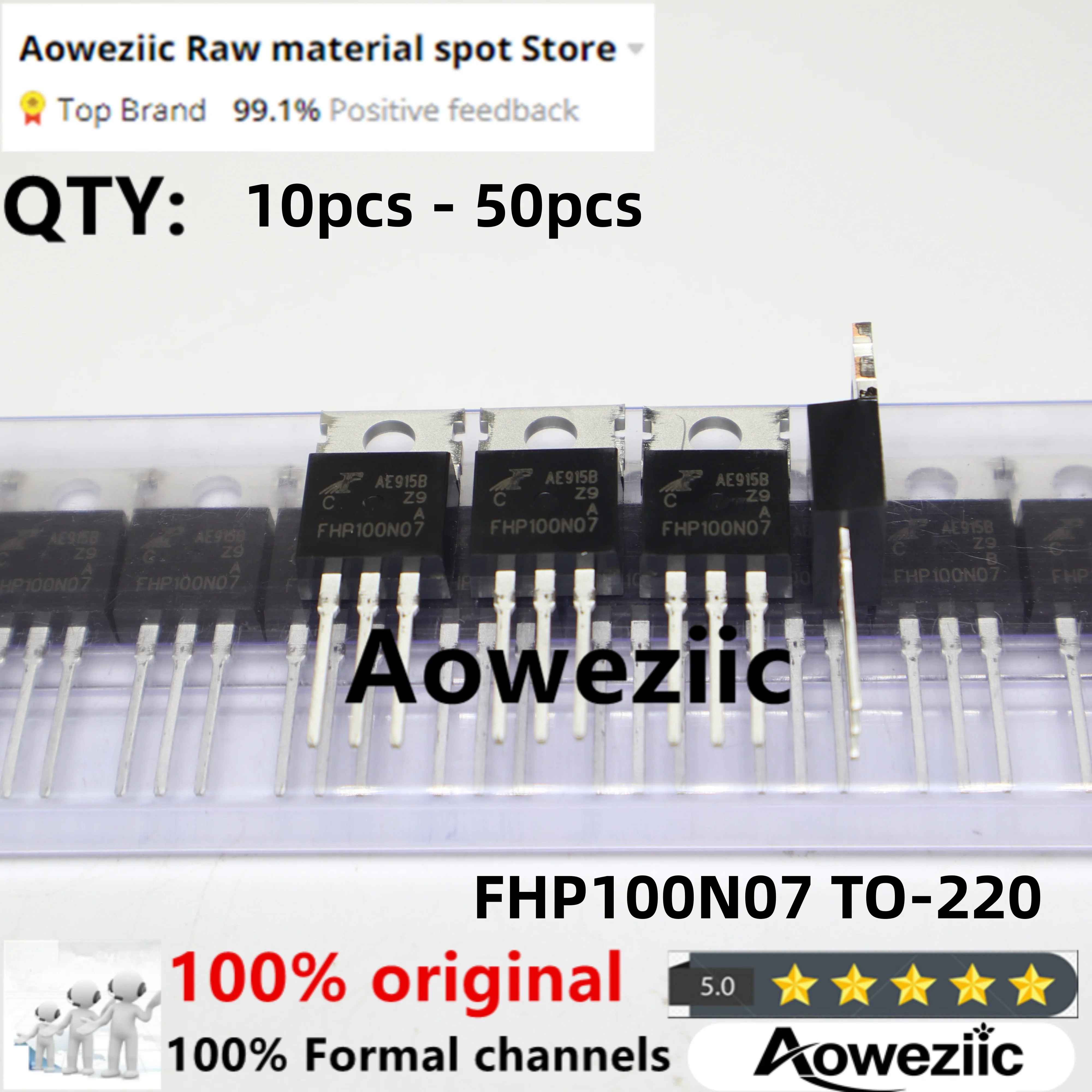 Aoweziic 2025+ 100% New Original   FHP100N07 100N07  TO-220 MOS FET 100A 70V
