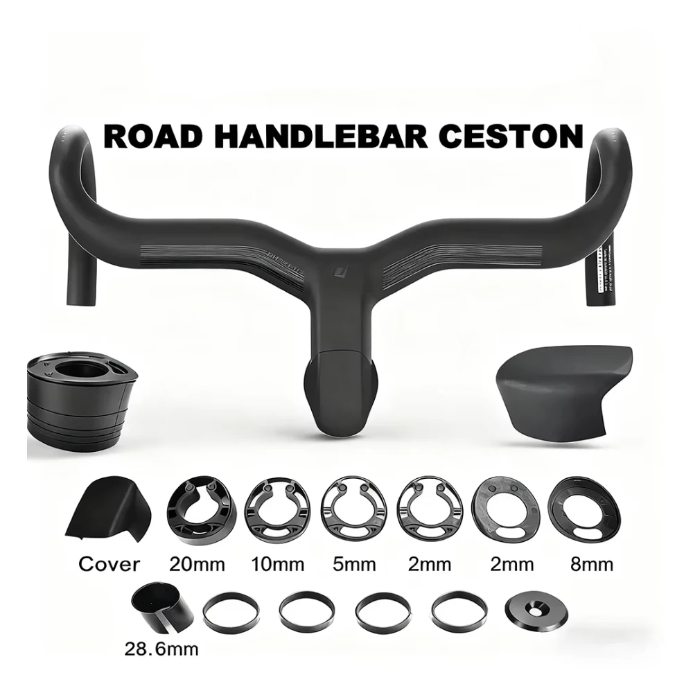 

Creston Integrated Handlebar Ergonomic 3D Grip, Compact Shape 75mm Reach K-Edge Computer Mount for Performance Road Bike
