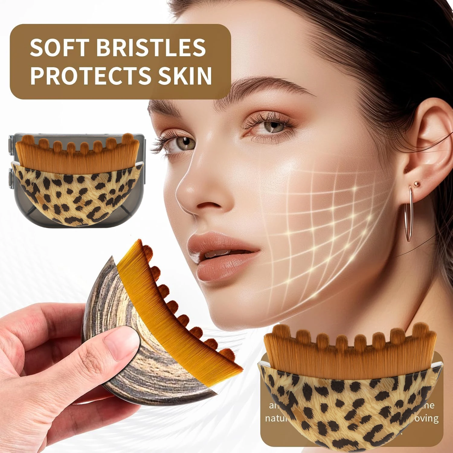 

New Facial Massage Brush,Anti-puffing Lymphatic Brush, Contour Brush with Storage Box, Bbeauty Salon-specific Massage Brush