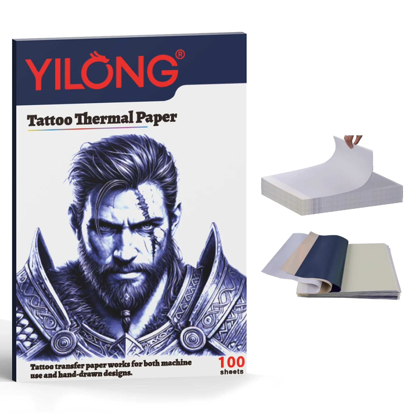 

YILONG 10/20/30/50/100 PCS Tattoo Transfer Tattoo Stencil Paper Copy Paper Thermal Paper for Tattoo Transfer Machine Accessorie