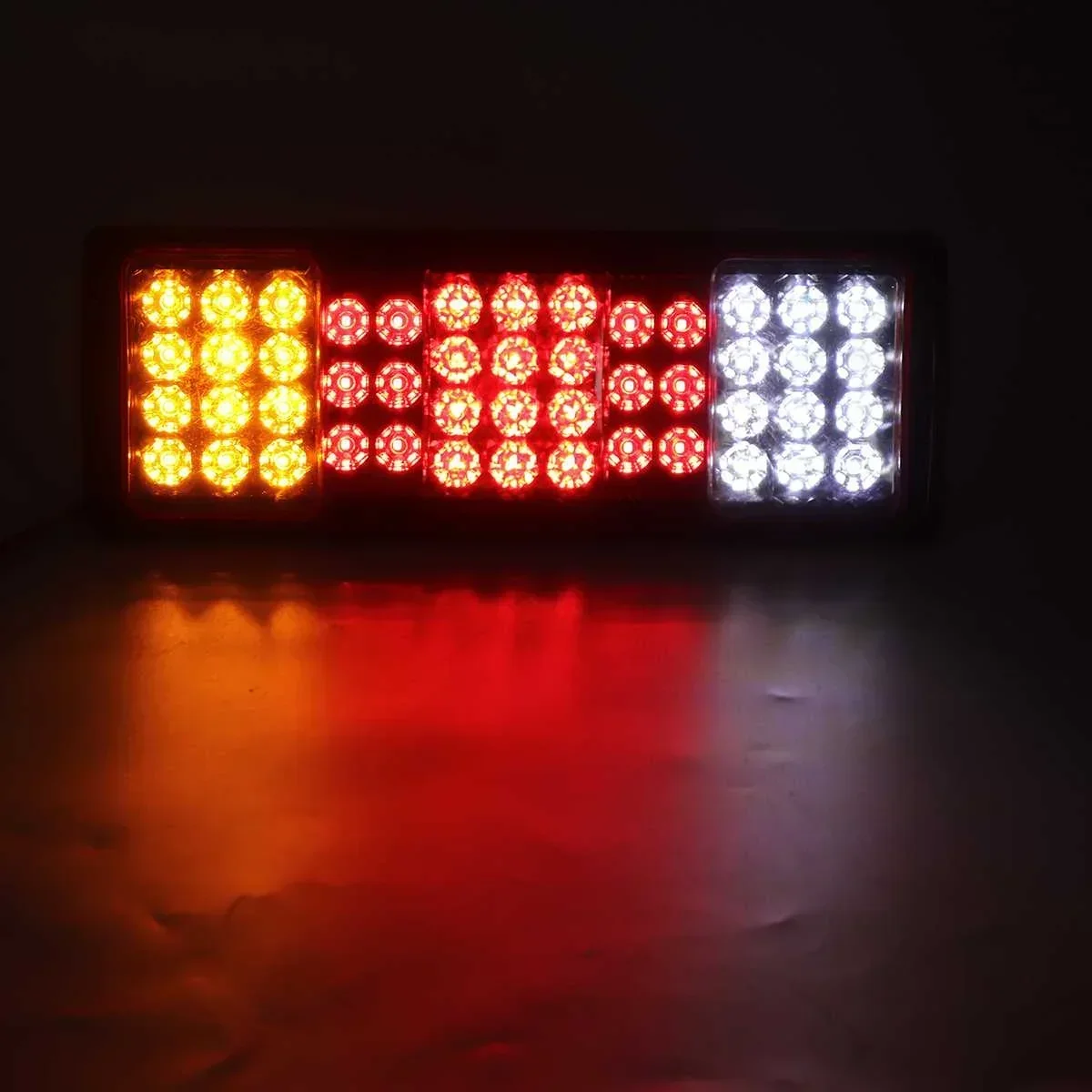 Car Trailer Truck Tail Lights Indicator Lamp Stop Rear Brake Turn Signal Light 2pcs 24V 48 LED for Caravans Bus RV Camper