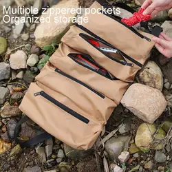 Roll Up Tool Bag Camping Storage Tool Wrap Roll Bag Travel Tool Bag Tent Accessories Organizer Small Tool Bag Organizer For