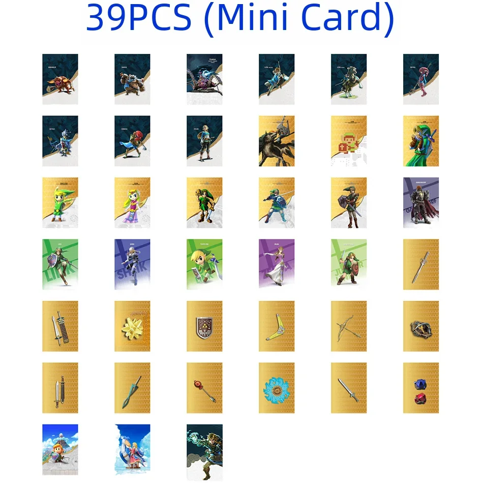 New 41Pcs Zelda Amiibos Cards Apply to the Legend of Zelda: Tears of the Kingdo and Breath of the Wild Latest Paragliding NFC