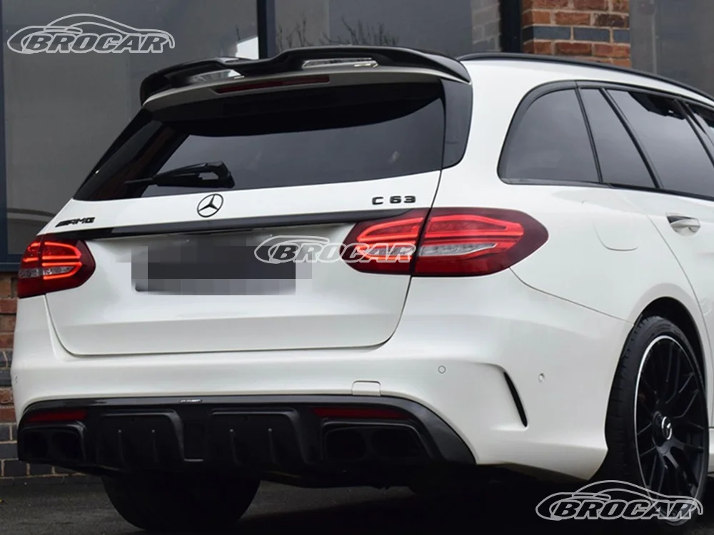 Für 2015 16 17 18 Mercedes-Benz C-Klasse S205 C200 W205 Wagon C180 C260 Hochwertiger glänzend schwarzer Spoiler Kofferraum-Kofferraum-Flügel-Spoiler
