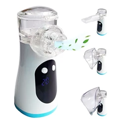 Newly Portable Handheld Mini Ultrasonic Mesh Nebulizer With Digital Display And Self-Cleaning Nebulizador For Adults & Kids