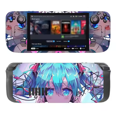 For STEAM Deck Console PVC Skin Anime Girls Theme Matte Finish Scratch-Resistant Durable Decal