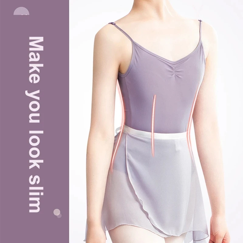 Girls Shoulder Straps Camisole Leotard Ballet Gymnastic Active Tank Unitard Bodysuit Praise Dance Adjustable Leotards Women