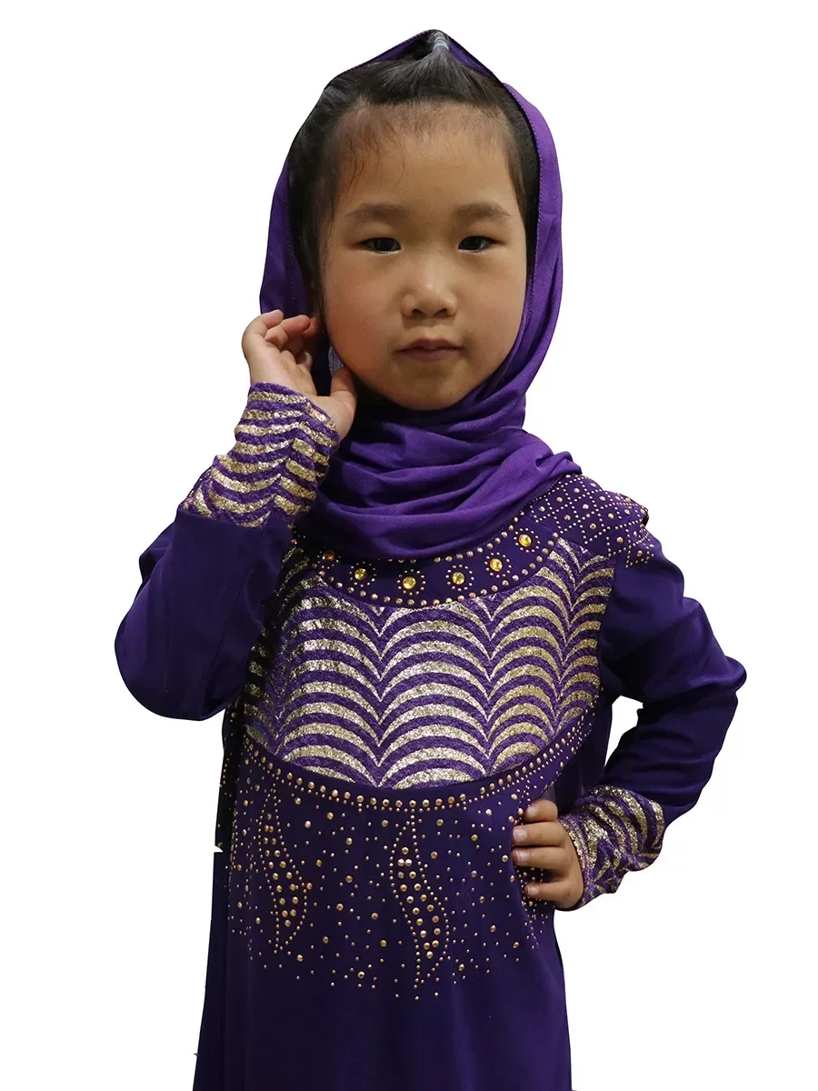 Abayas for Girl Dubai Baratas 8-12years Old Muslim Dress