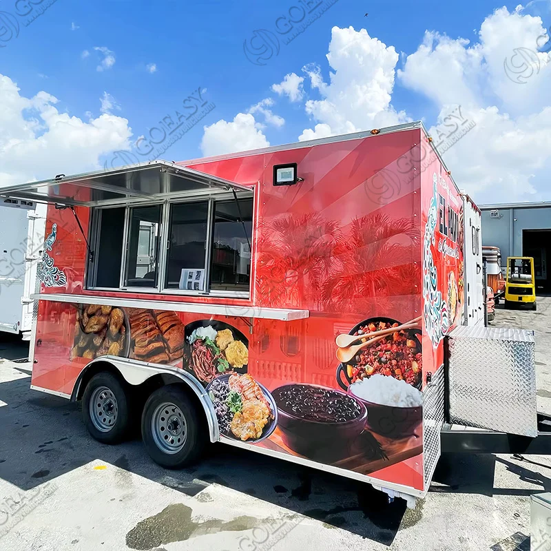 Outdoor Event Food Trailer for BBQ and Fried Food Professional Grade Equipment Included