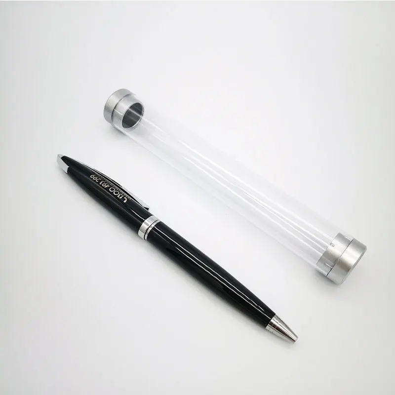 100Pcs Clear Pen Case Cylinder Pen Case Plastic Pen Case Crystal Pen Case