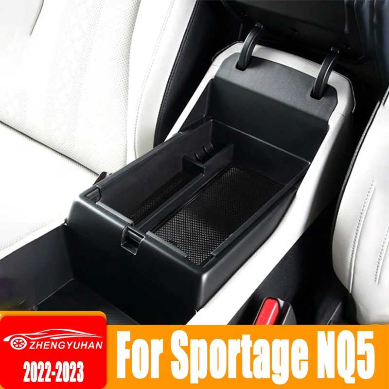 Car Armrest Storage Box Center Console Glove Tray Accessories For Kia Sportage NQ5 2022 2023 Sportage Hybrid X GT Line HEV