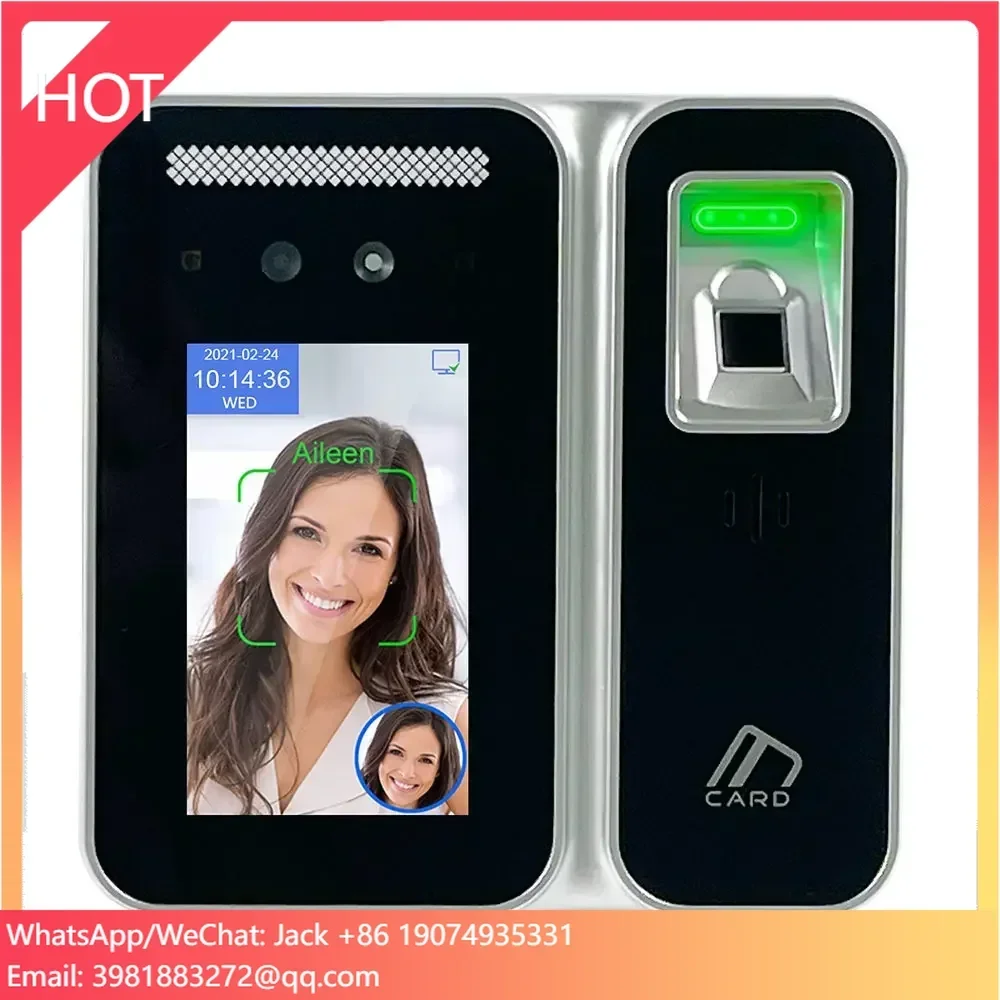 Backup Battery WiFi Network Cloud Base Biometric Facial Recognition Fingerprint Time Attendance Machine