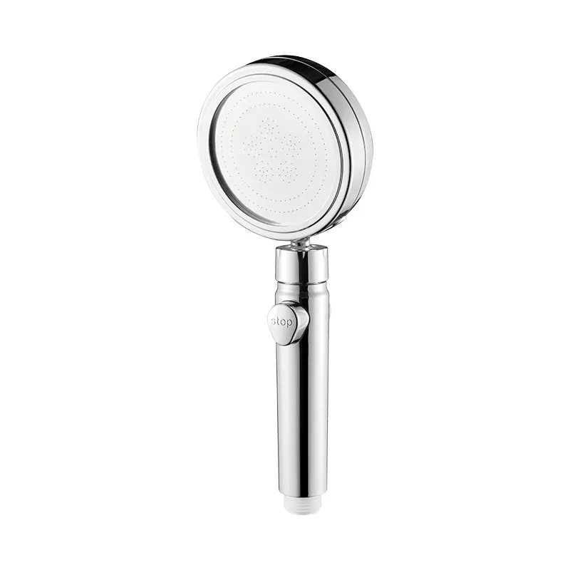 

360 Rotation Portable High Pressure Stainless Steel Hand Shower Head with One-Key Stop Water