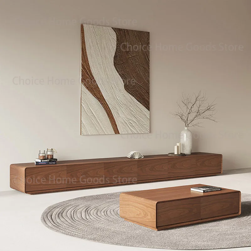 Spa Salon Grade TV Stand Movable Reinforced Media Console European Anti Slip Fernsehschrank Living Room Cabinet Furniture