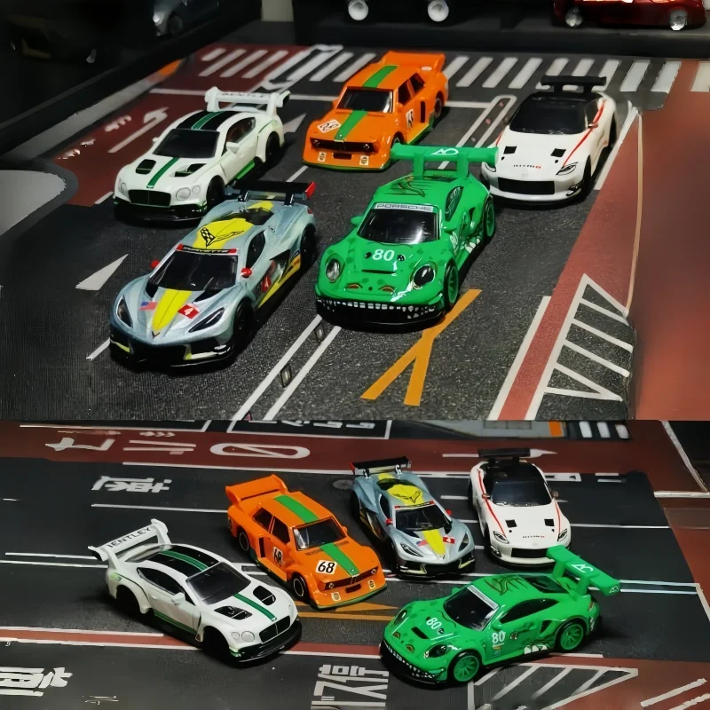 In Stock Genuine Hot Wheel Fpy86-9c1d Track Day Porsche 911gt Racing Nissan Z Bentley Bmw Alloy Car Model Collect Car Model Gift