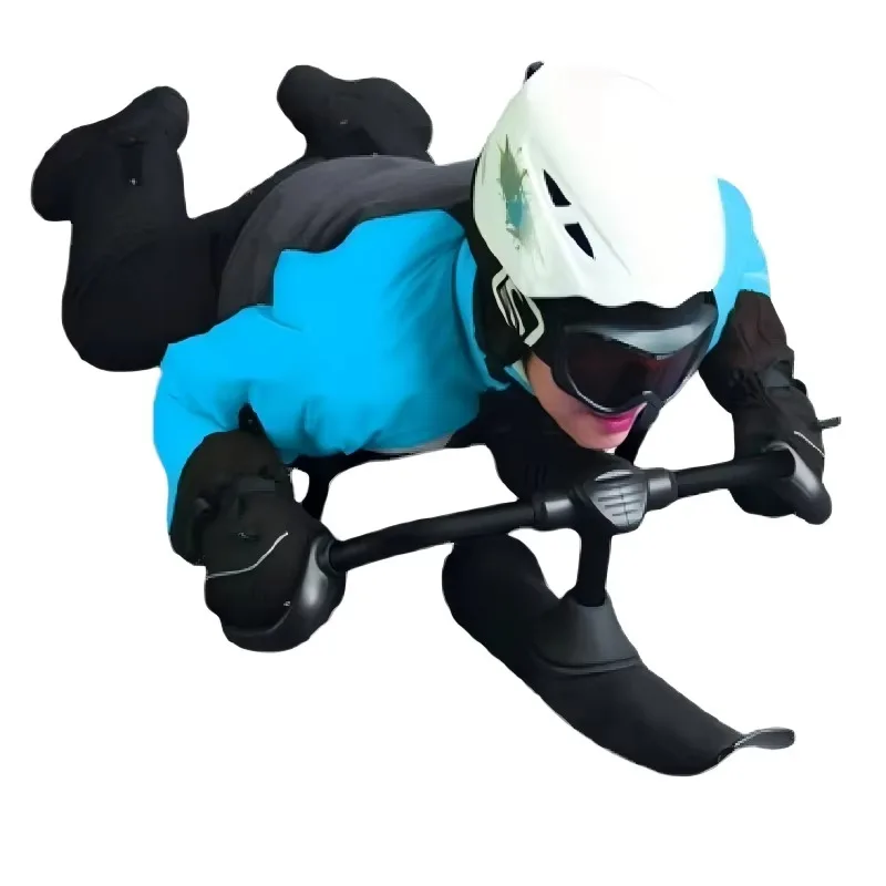 2025 New Lie-Down Racing Snow Sled for Adults & Kids, Non-Powered Snow Sled with Steering Handle