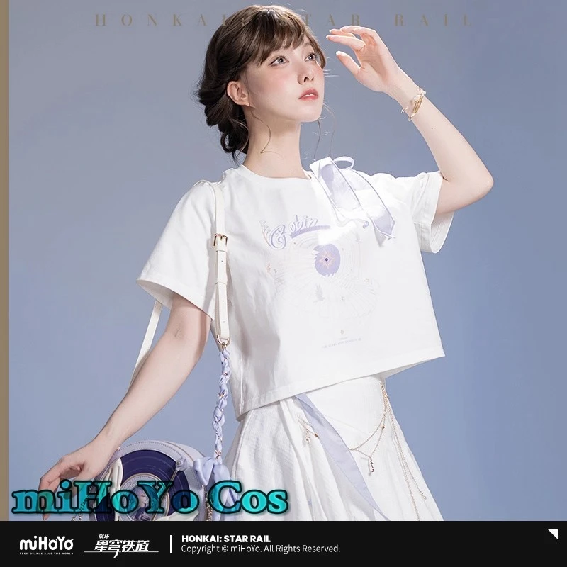 

[Genuine] Robin T-shirt miHoYo Official Game Honkai Star Rail Cosplay Tops 3D DIY Anime Cartoon Costume Halloween Gifts
