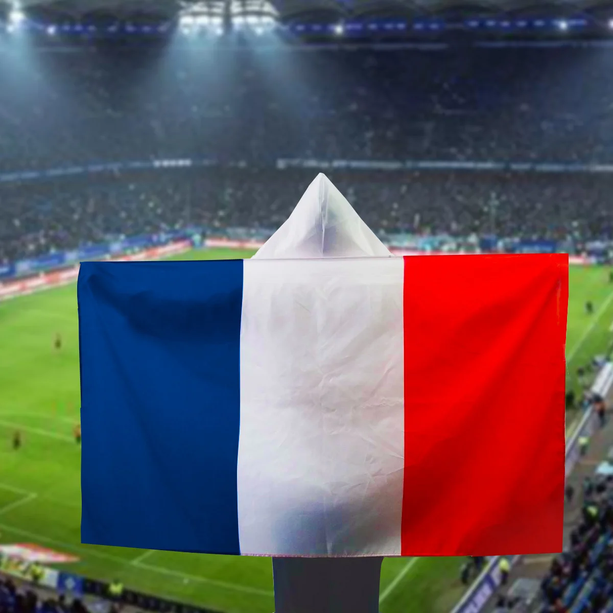 1pc France Body Flag with Cap, 90x150cm / 3x5ft Fans Body Cape Banner, Polyester Cheering Flag, Perfect for Sports Events