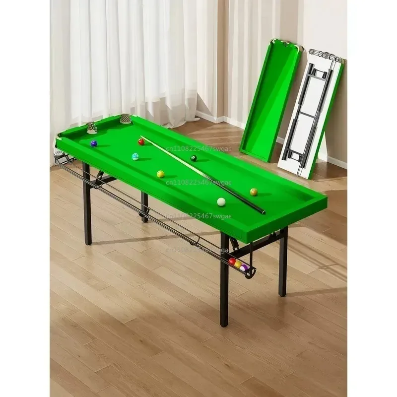 Practice Pool Table Five-Point Aiming Foldable Billiard Training Table No Rubber Cushion Single Hole Snooked Pocket Home