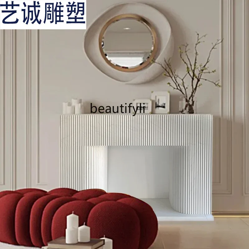 

P Stone marble simple mantel living room interior decoration cabinet natural marble
