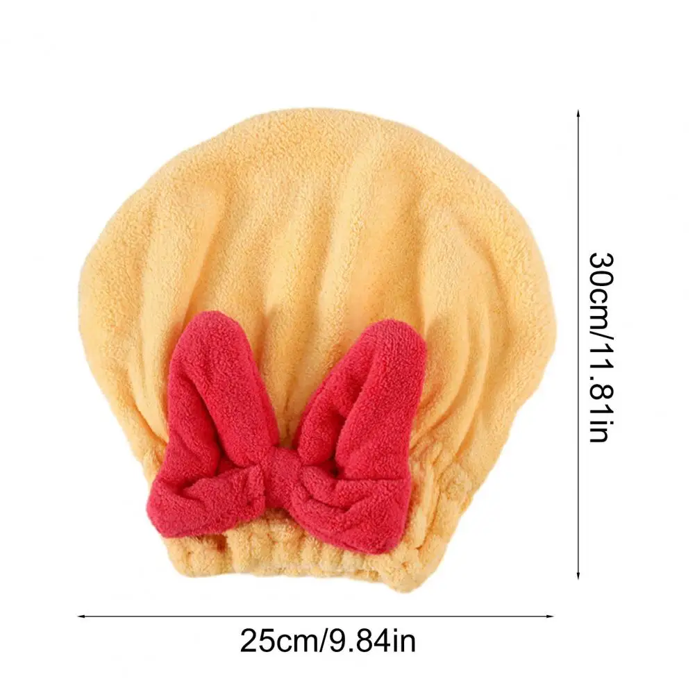 Women Hair Wrap Towel Absorbent Hair Drying Cap with Bow Rapid-dry Turban Wrap for Women Soft Quick-drying Hair Towel for Bath