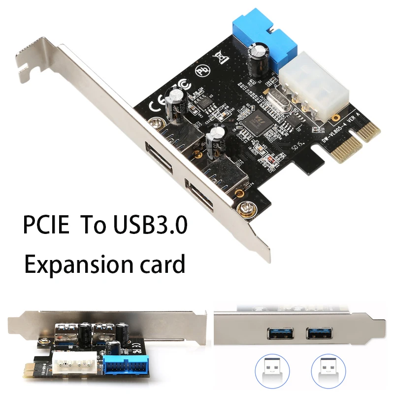 

Плата расширения PCIE на USB3.0 USB3.0 HUB для настольного компьютера Адаптер PCIE Riser Card Разветвитель Адаптер Удлинитель PCIe Конвертер Чип VL805