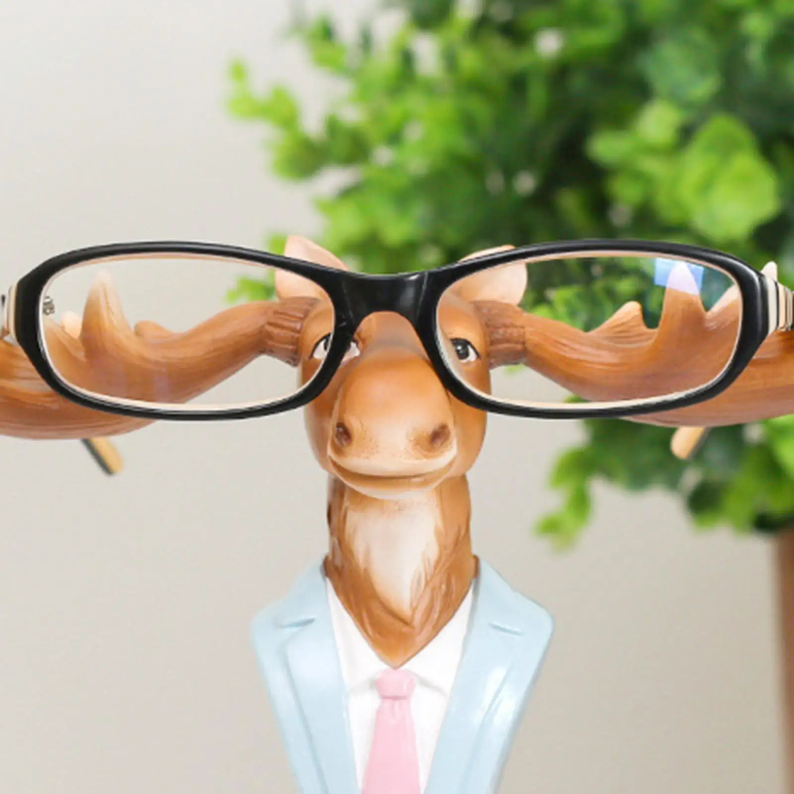 Cute Eyeglasses Holder Stand Animal Figurine Desk Decor Gift for Kids Glasses Accessory