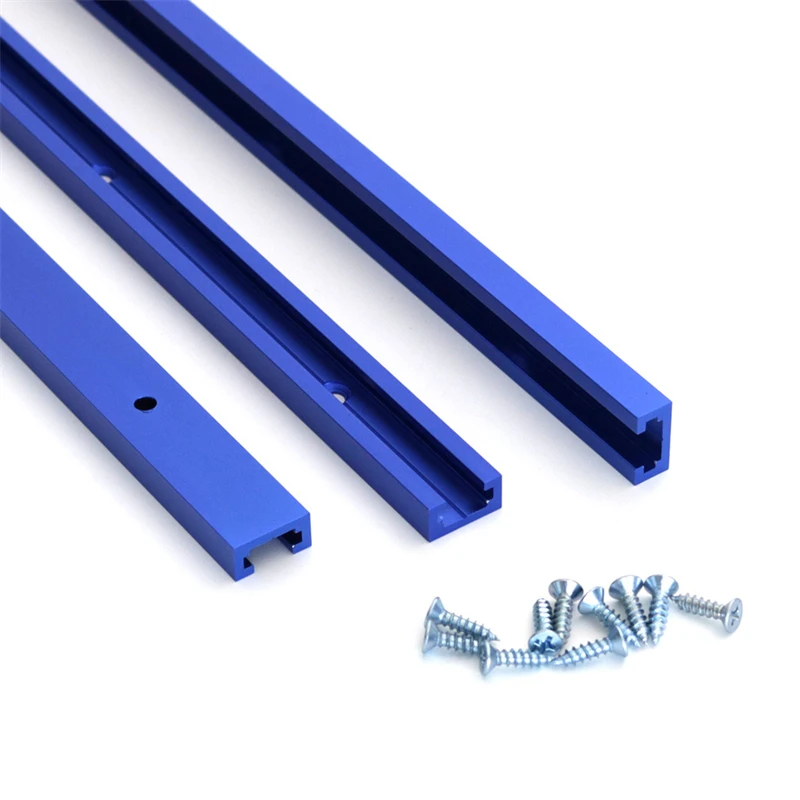 مسار T عالمي مزدوج القطع مع فتحات ومسامير تثبيت مسبقًا بعرض 3/4 بوصة × 3/8 بوصة لطاولة ضغط الحفر #4