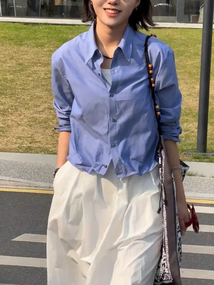 

Свободный повседневный корейский стиль, универсальная модная весенняя коллекция больших размеров для всех типов фигуры, футболка-поло.