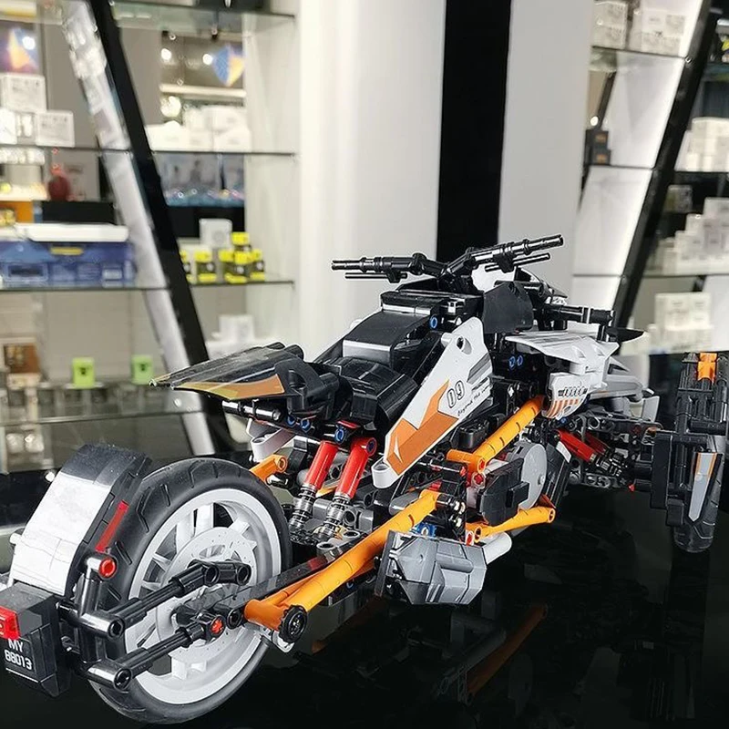 مكعبات بناء للدراجات النارية للأطفال ، موديل دراجة نارية ، قوة محرك ، تطبيق تقني ، جهاز تحكم عن بعد ، هدية لعبة للأولاد ، مدينة ، MOC ، من من من من من من من من من #4