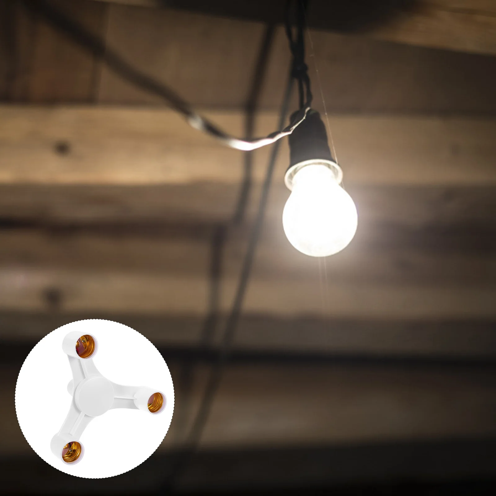 

2 pcs 3-Head Light Adapter Lamp Conversion Socket Insulated Heat Resistant For Led Bulbs Home Lampholder E27 Socket Ceiling Lamp