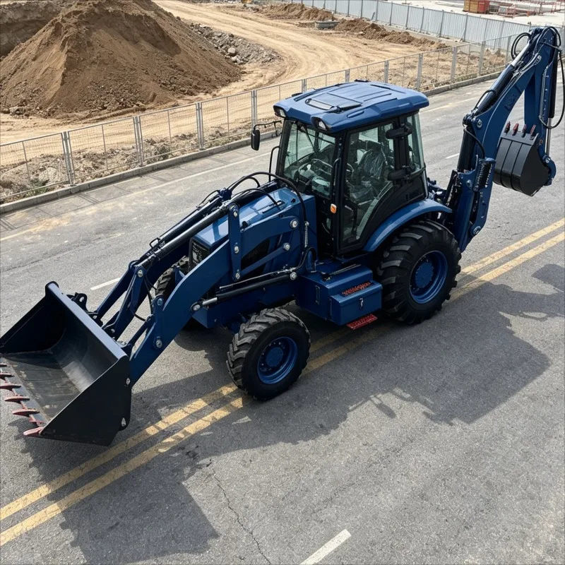 Customized Heavy Duty Hydraulic Backhoe Loader Articulated 4x4 Drive Quick Attach For Construction Site Farm Agricultural Use