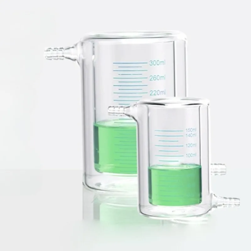 Double‑wall Jacketed Glass Beaker with Scale, Thick‑wall Photocatalytic Reactor, Lab Constant‑temperature Glassware
