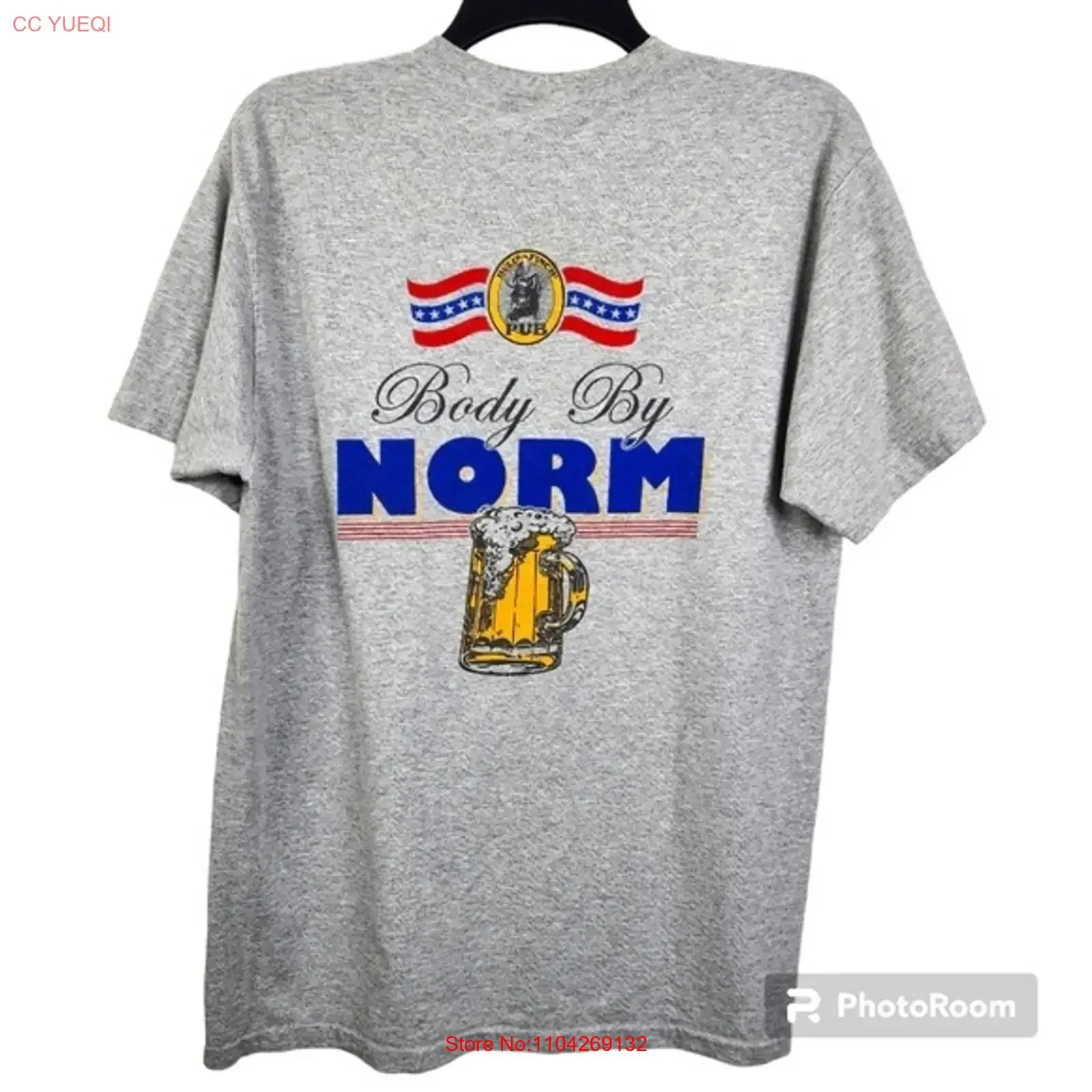 Vintage Cheers Bull Finch Pub Body By Norm  T Shirt Size Medium vintage Washed Slightly designer clothes Versatile Soft Stylish