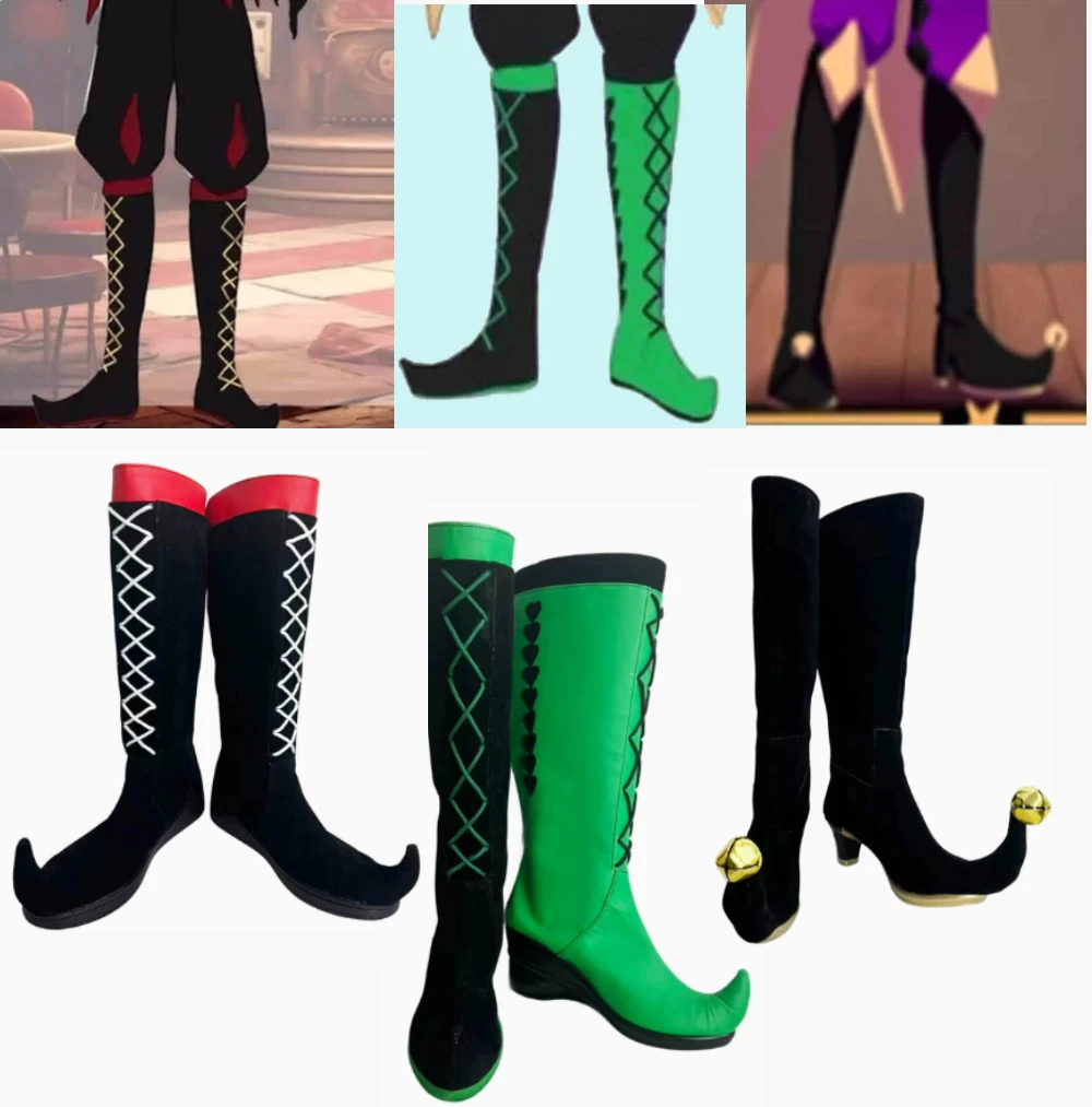 Freak Circus Harlequin Cosplay Full Set Shoes Halloween Carnival Role Play Party Costume Accessory Prop